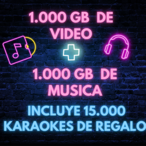 1 TB VIDEOS + 1 TB MUSICA